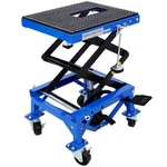 Hydraulic Motorcycle Lift Jack Stand,atv Scissor W/ Wide Deck J-hook 4 Wheels. Fixed Price $308.20.