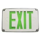 Wet Location Battery Back-up, Hard-wired Led Green Letter Exit Sign, 12" 8". Fixed Price $40.00.