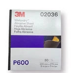 3M Wetordry Abrasive Sandpaper Sheet (02036, 2036), 600 Grit, 50 Count. Fixed Price $54.00.