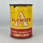 Vintage Alemite Wheel Bearing Lubricant Empty Tin Stewart Warner Corp Usa. Fixed Price $14.95.