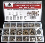 225PC Goliath Industrial SSSR225 Stainless Steel Snap Ring Assortment. Fixed Price $25.99.