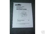 Sunnen Model VR6500 Valve Grinder Manual - IVR110B. Fixed Price $21.79.