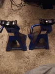 2 Ton Jack Car Stand Duralast Set Of Blue. Fixed Price $50.00.