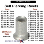 Self Piercing Rivets - Aluminum Collision Repair Boxes Of 100. Fixed Price $55.00.