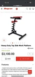 Snap On Topside Creeper. Fixed Price $2500.00.