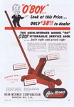 1949 & 1950'S Ads Hein-warner Hydraulic Jacks Waukesha, Wi 6. Fixed Price $5.00.