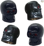 4PCS Skull Style Tire Valve Stem Caps, Antirust Copper Core, Leak Color: Black. Fixed Price $8.99.