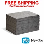New Pig MAT204 Universal Light-weight Absorbent Mats 15"X20" (200 Pads). Fixed Price $119.95.