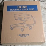 Uline Rolling Tool Seat - Red. Fixed Price $40.00.