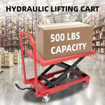 500 Lbs. Hydraulic Scissor Lift Table Cart Material Handling Transportation. Fixed Price $251.09.