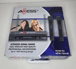 Axess Dual Wireless Professional Quality Microphones W/ Extended Range 150FT. Fixed Price $74.77.