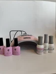 Nails Kit With Uv Light, 3 Builder Gels, & Base Shiny/matte Top. Fixed Price $50.00.
