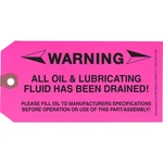 Brock Warning Fluid Has Been Drained! Parts Tag 3/4 7/8 Box Of 250. Fixed Price $29.10.