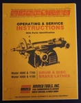 Ammco Brake Lathe Operation, Service & Parts Manual Models 3000 4000 4100 7700. Fixed Price $25.95.