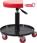 Torin Pneumatic Shop Stool, Rolling Creeper Seat, Tray, Red, W620B. Fixed Price $54.59.