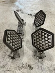 Hunter R811 Hawkeye DSP600 Targets W/ Self Centering Wheel Adapters Full Set. Fixed Price $1050.00.