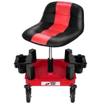 Adjustable Rolling Shop Stool With Wheels, Tray & Cup Holders, 350 Lbs. Fixed Price $161.16.
