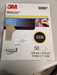 3M-02007-9X11 Wet/dry Silicon Carbide Abrasive Sheets 220 Grit 50PC. Fixed Price $55.00.