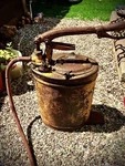 Vintage - Tractor Oil Pump Can Alemite Yellow Functional Antique Model No. 6521. Fixed Price $199.99.