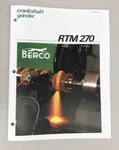 Berco Model RTM270 Crankshaft Grinder Flier. Fixed Price $14.38.
