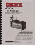 Printed Coats 4050A Tire Changer Manual Safety Operating Installation Maintenanc. Fixed Price $18.00.