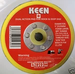 5" X 5/16" Dual Action Pad Hook & Loop, No Hole, Keen Abrasives #54397, Lot Of. Fixed Price $47.49.