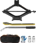 Scissor Jack Lift - 2 Ton Car Tire Tool, Universal Emergency Kit Black. Fixed Price $65.59.