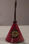 Vintage 1950S Red Metal Valvespout Oil Can With Muller & Co England. Fixed Price $20.00.