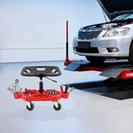 Adjustable Chair Mechanics Creeper Stool Work Roller Seat Tray Garage Auto Shop. Fixed Price $72.69.