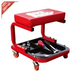 Torin TR6300 Red Rolling Mechanic Stool - Padded Creeper Seat With Tray. Fixed Price $41.58.