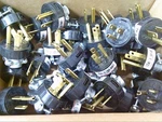 (lot Of 10) Leviton 48648 15 Amp, 125 Volt, Grounding Plug, Black, New. Fixed Price $25.99.