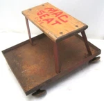 Vintage Mac C-3S Mechanics Stool Seat Roll Around Usa Red. Fixed Price $100.00.
