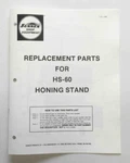 Sunnen Model HS-60 Valve Guide Honing Cabinet Manual. Fixed Price $7.48.