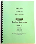 Rottler Model FA1 To FA2MACB Bring Bar Manual. Fixed Price $21.79.