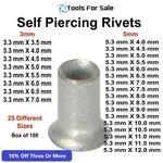 Aluminum Self Piercing Rivets - Collision Repairs Boxes Of 100. Fixed Price $46.00.