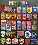 Vintage Lot Of 40 State Tourist Travel Souvenir Sew On Patches Nos. Fixed Price $127.50.