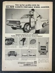 1964 Stewart-warner All New Alemite Portable Wheel Aligner B&w Vintage Print Ad. Fixed Price $9.31.