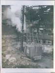 1952 Tractor Crane Installs Reinforcement Pittsburgh Steel Industries Photo 8X10. Fixed Price $19.99.