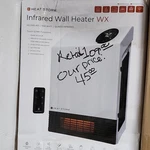 Storm HS-1000-WX Infrared Quartz Wall Heater 1000W Remote Timer White Black. Fixed Price $45.00.