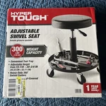 Hyper Tough Adjustable Pneumatic Roller Seat 300-LB Capacity, Black. Fixed Price $30.00.