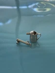 Vintage Sterling Silver Oil Pourer Funnel Can Pump Bug Spray Bracelet Charms. Fixed Price $28.00.