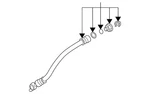 Genuine Mazda Outer Hose N3H6-14-840F. Fixed Price $246.96.