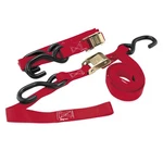 Bikemaster Integrated Soft Hook Tie Downs Red - 1'' X 72'' 100513. Fixed Price $34.43.