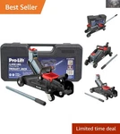 Pro Lift Trolley Jack 3000 Lbs, 12 Inch Height With Rust-resistant Design. Fixed Price $68.99.