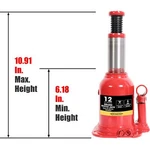 Big Red 12 Ton Torin Welded Hydraulic Stubby Low Profile Bottle Jack,. Fixed Price $38.89.