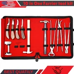 Horse Farrier Tool Kit 10PCS Hoof Nipper Rasp Loop Knife Hammer With Carry Case. Fixed Price $143.99.