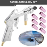 Sandblaster Abrasive Gun Air Siphon Feed Nozzles Kit Sandblasting. Fixed Price $16.90.