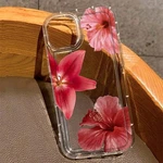 Lily Flower Clear Case For Iphone 16E 15 14 13 12 11 Pro Max Plus Cover. Fixed Price $9.99.