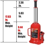 Torin T92003B Ton Hydraulic Bottle Jack, Red. Fixed Price $115.99.