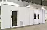 Used Paint Spray Booth With Mixing Room Future Cure Back Draft 3 Door W. Lights. Fixed Price $30000.00.